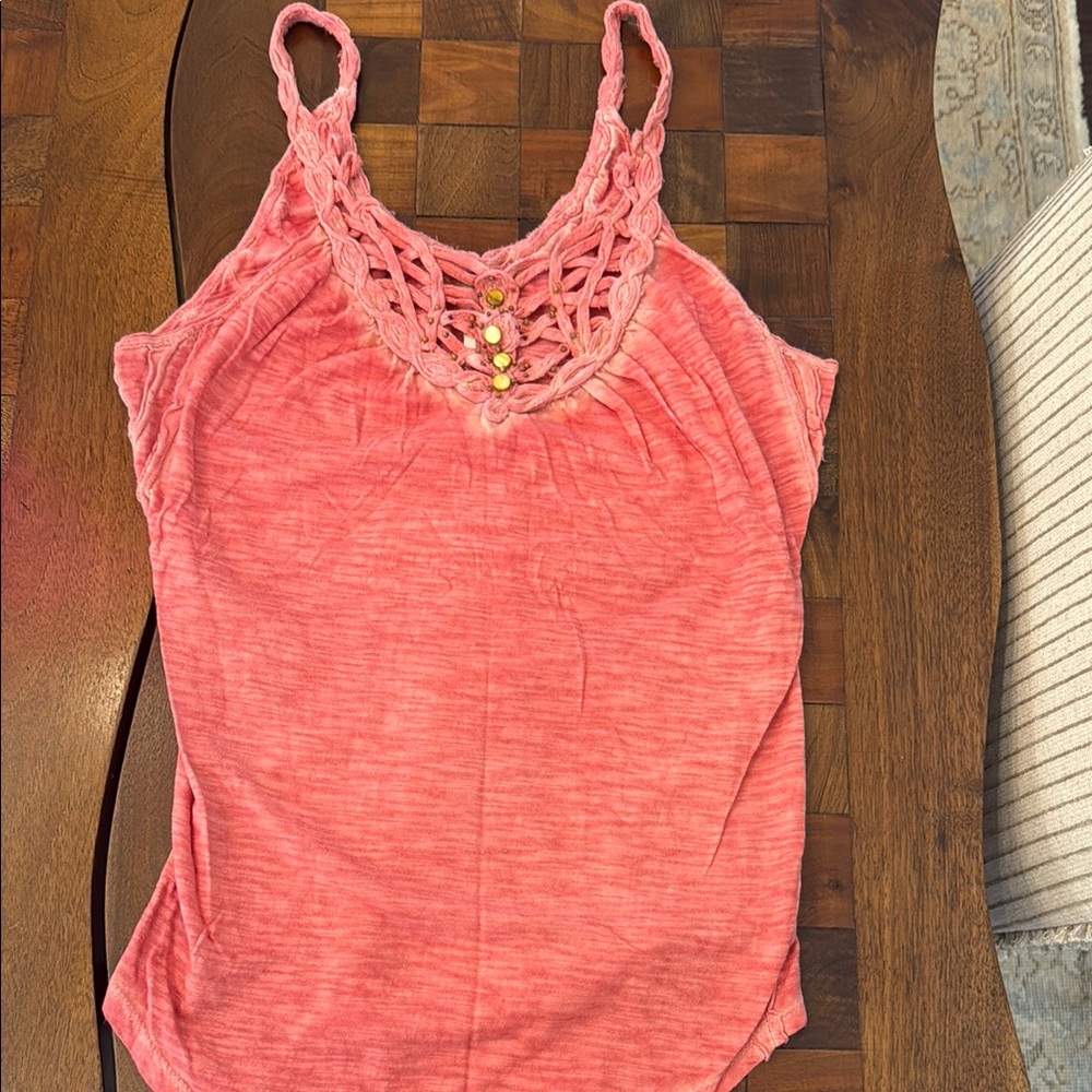Free People Coral Camisole with Braided Straps